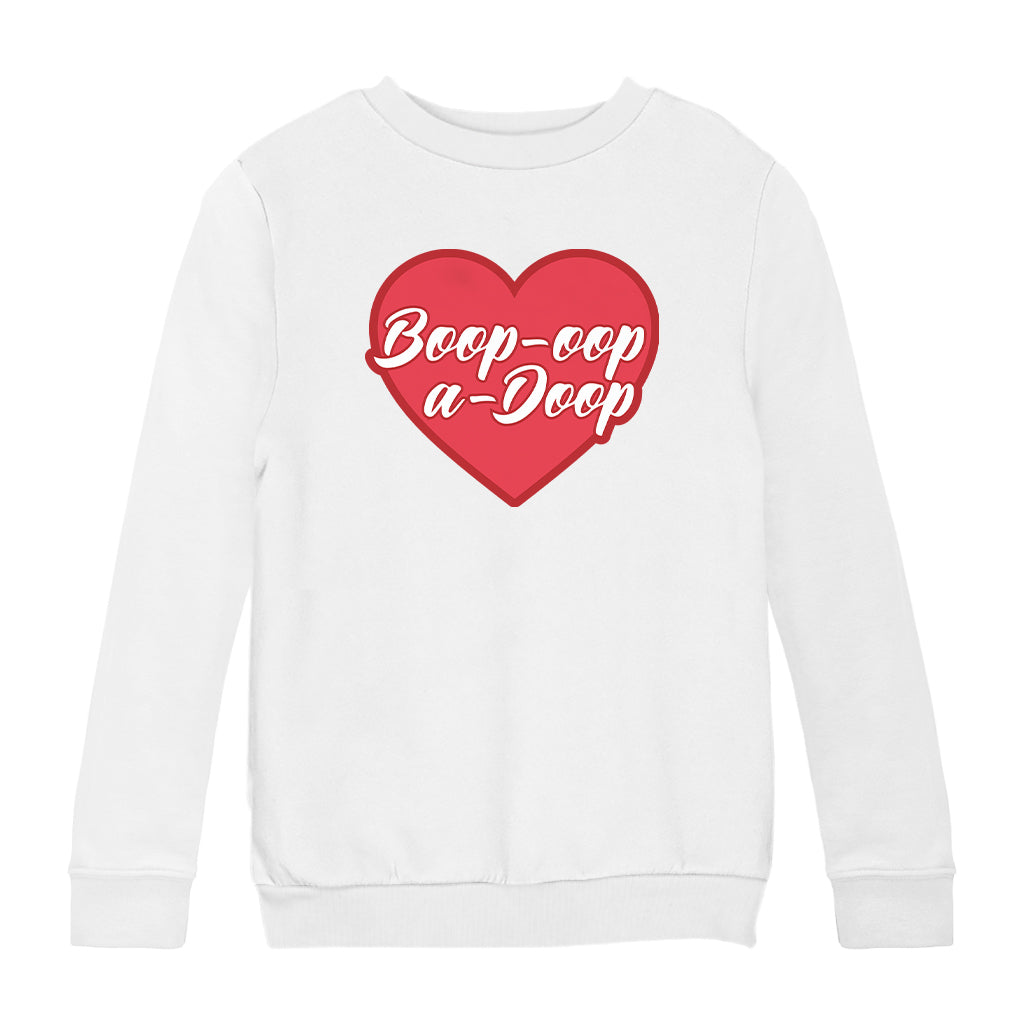 Betty Boop Boop-Oop-A-Doop Red Heart Kids Sweatshirt