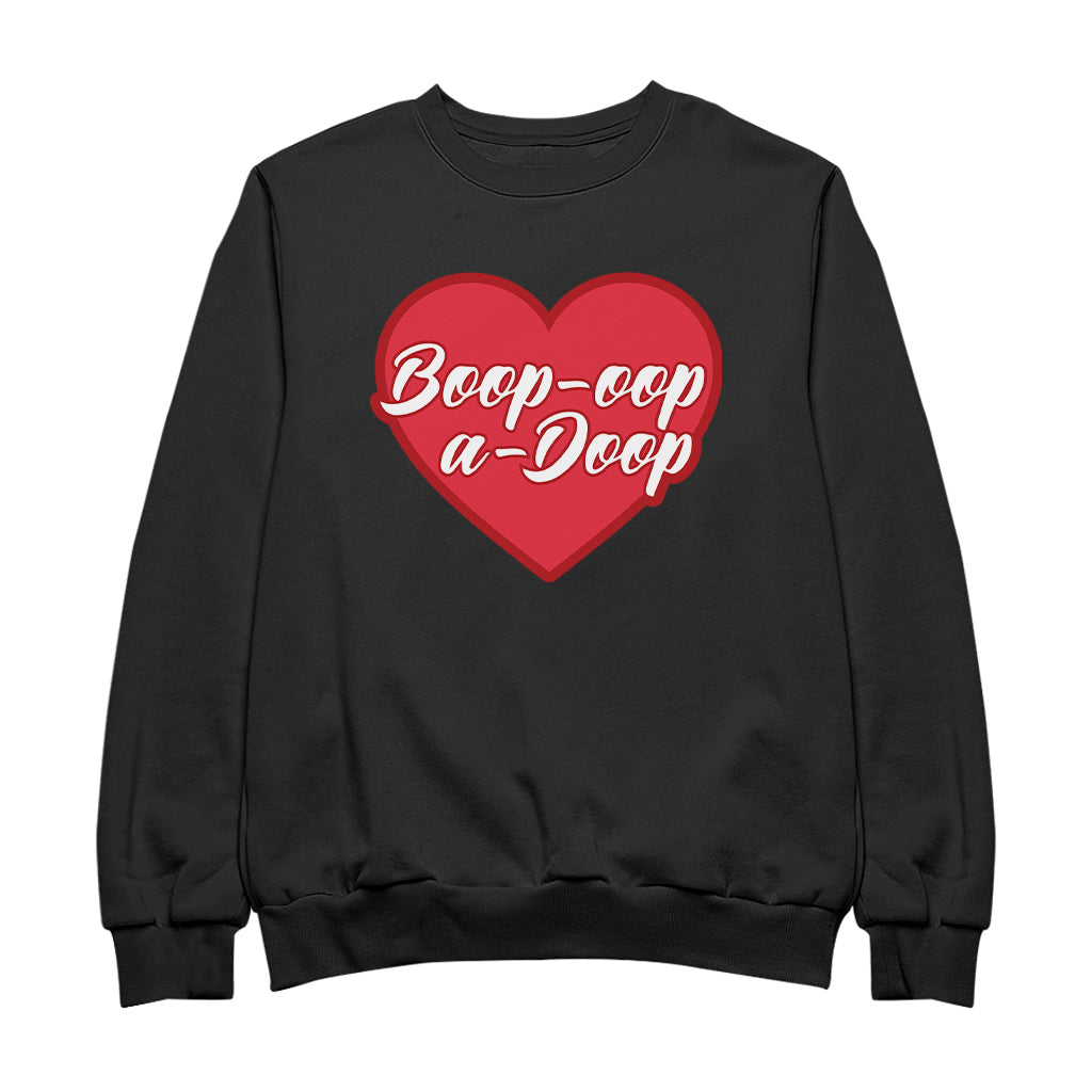 Betty Boop Boop-Oop-A-Doop Red Heart Men's Sweatshirt