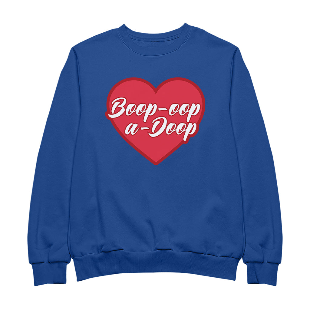 Betty Boop Boop-Oop-A-Doop Red Heart Men's Sweatshirt