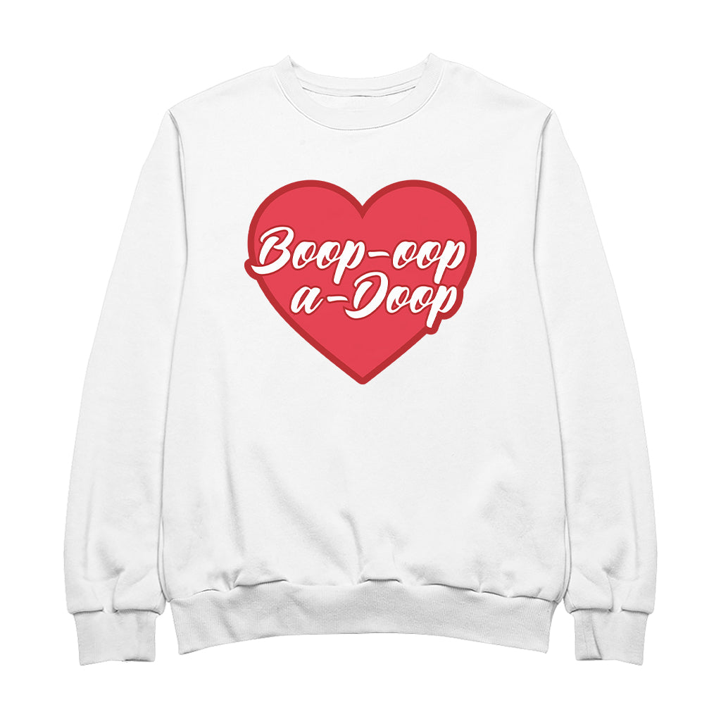 Betty Boop Boop-Oop-A-Doop Red Heart Men's Sweatshirt