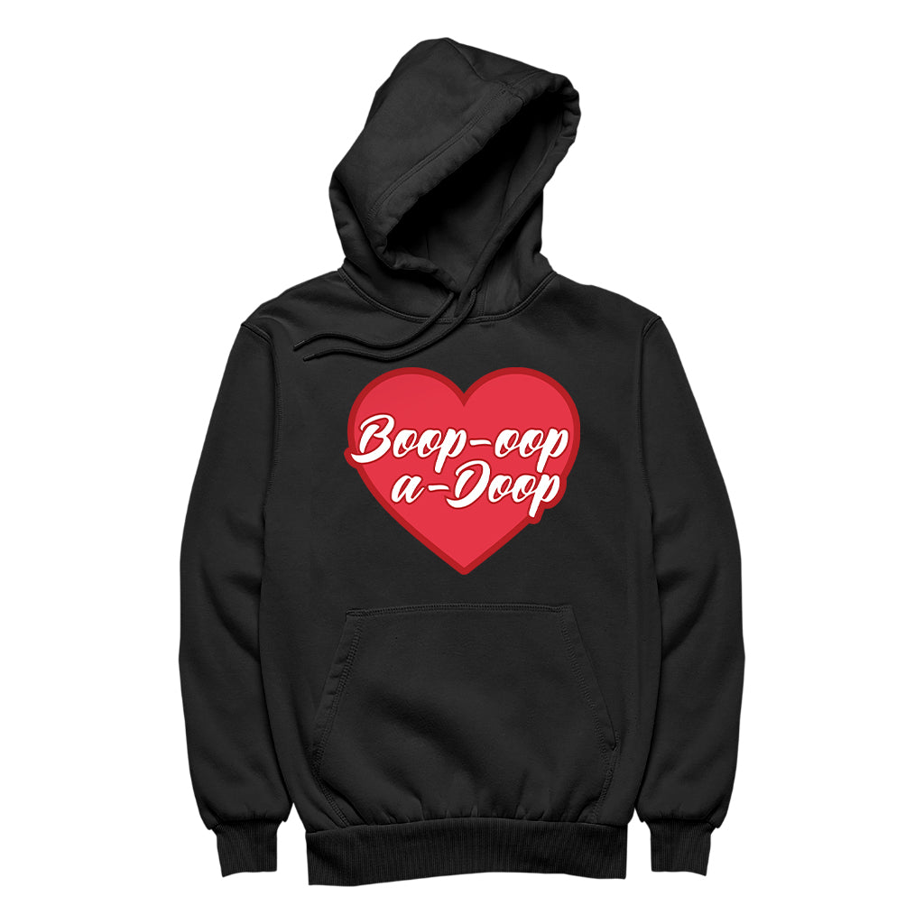Betty Boop Boop-Oop-A-Doop Red Heart Women's Hooded Sweatshirt