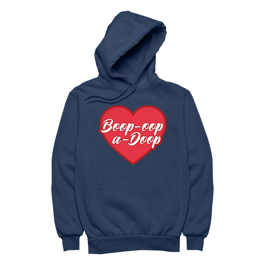 Betty Boop Boop-Oop-A-Doop Red Heart Women's Hooded Sweatshirt