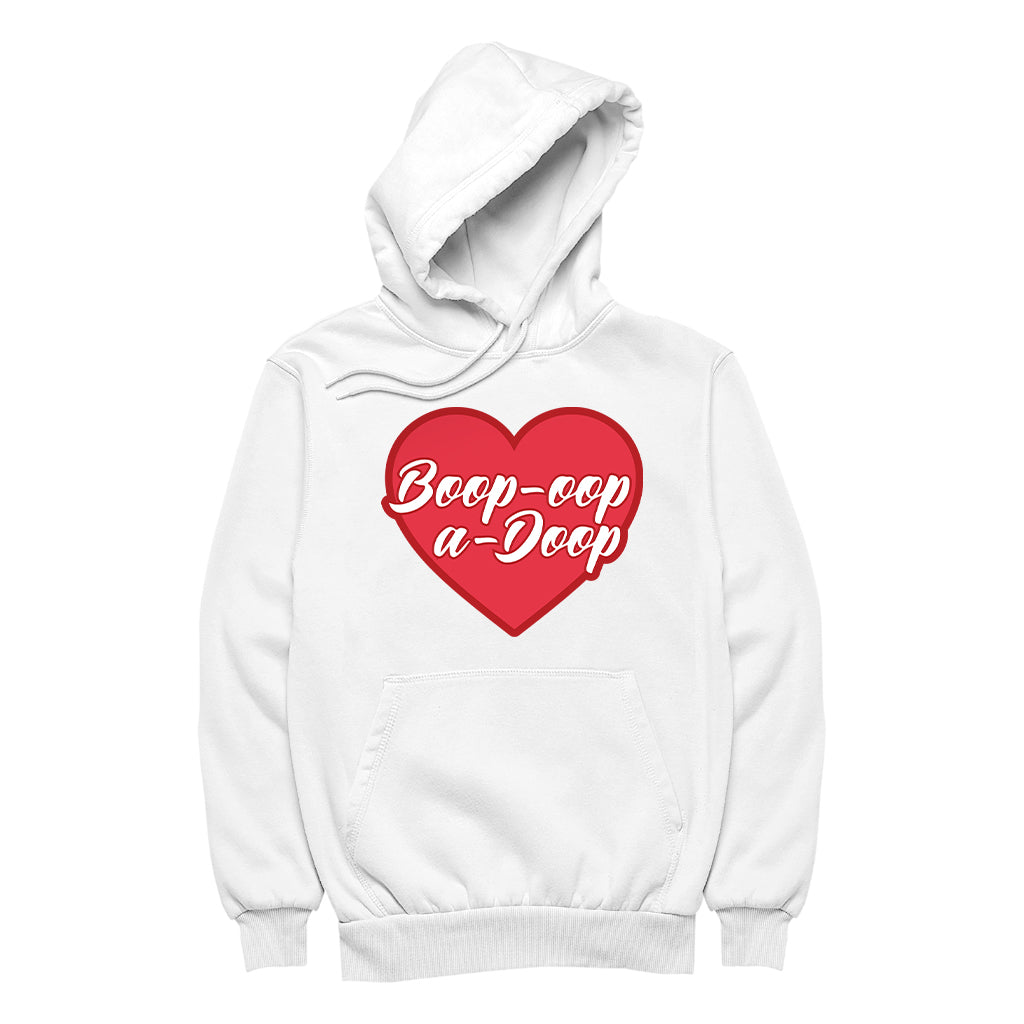 Betty Boop Boop-Oop-A-Doop Red Heart Women's Hooded Sweatshirt