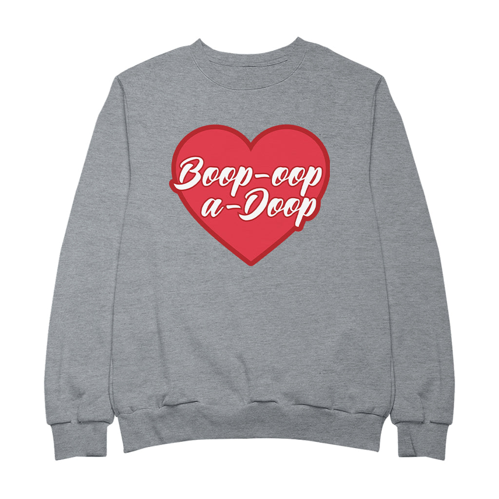 Betty Boop Boop-Oop-A-Doop Red Heart Women's Sweatshirt
