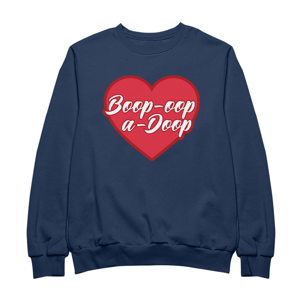 Betty Boop Boop-Oop-A-Doop Red Heart Women's Sweatshirt