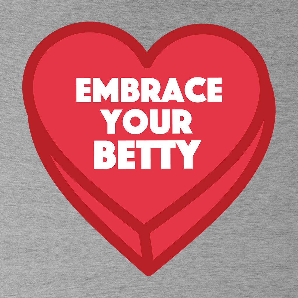 Betty Boop Embrace Your Betty Red Heart Kids Sweatshirt