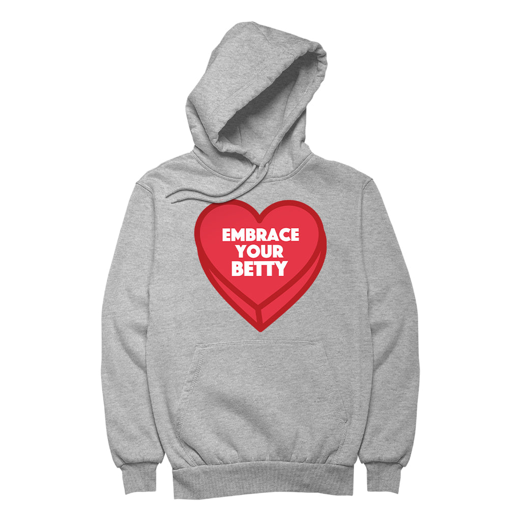 Betty Boop Embrace Your Betty Red Heart Men's Hooded Sweatshirt