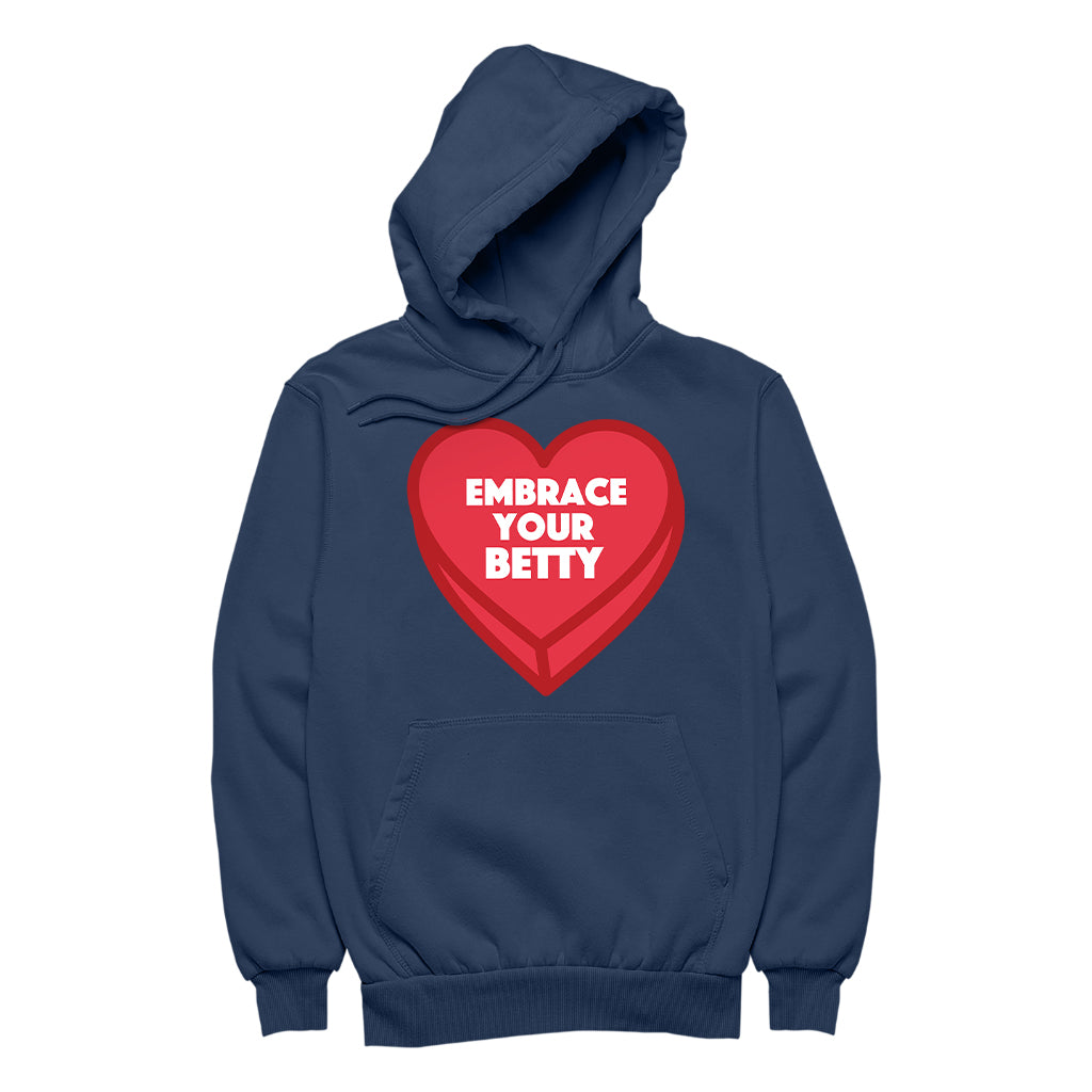 Betty Boop Embrace Your Betty Red Heart Men's Hooded Sweatshirt