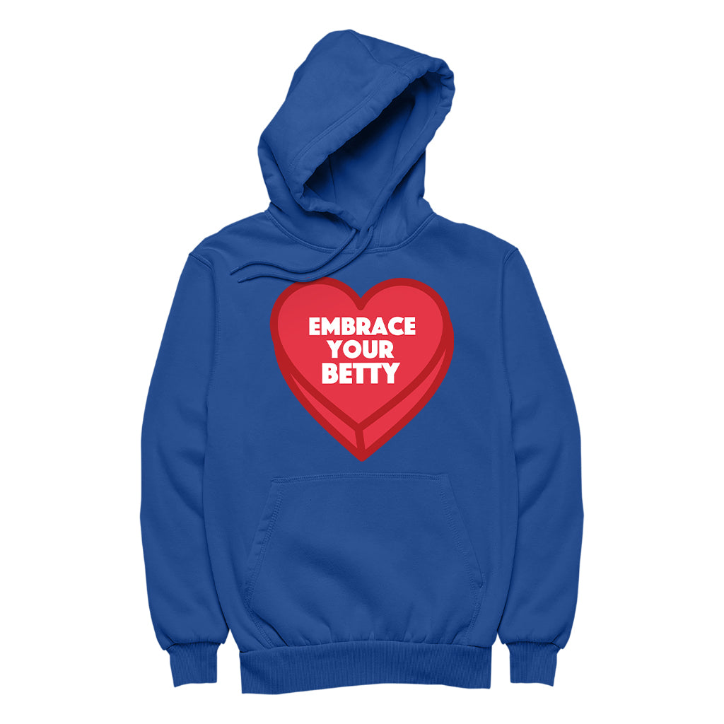 Betty Boop Embrace Your Betty Red Heart Men's Hooded Sweatshirt