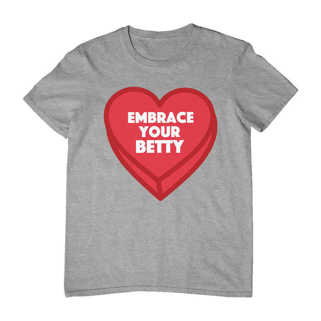 Betty Boop Embrace Your Betty Red Heart Men's T-Shirt
