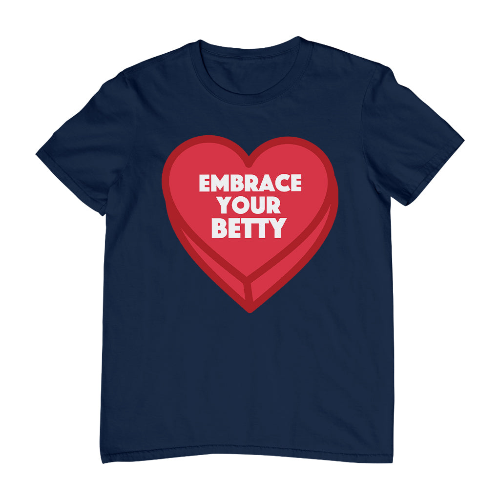 Betty Boop Embrace Your Betty Red Heart Men's T-Shirt