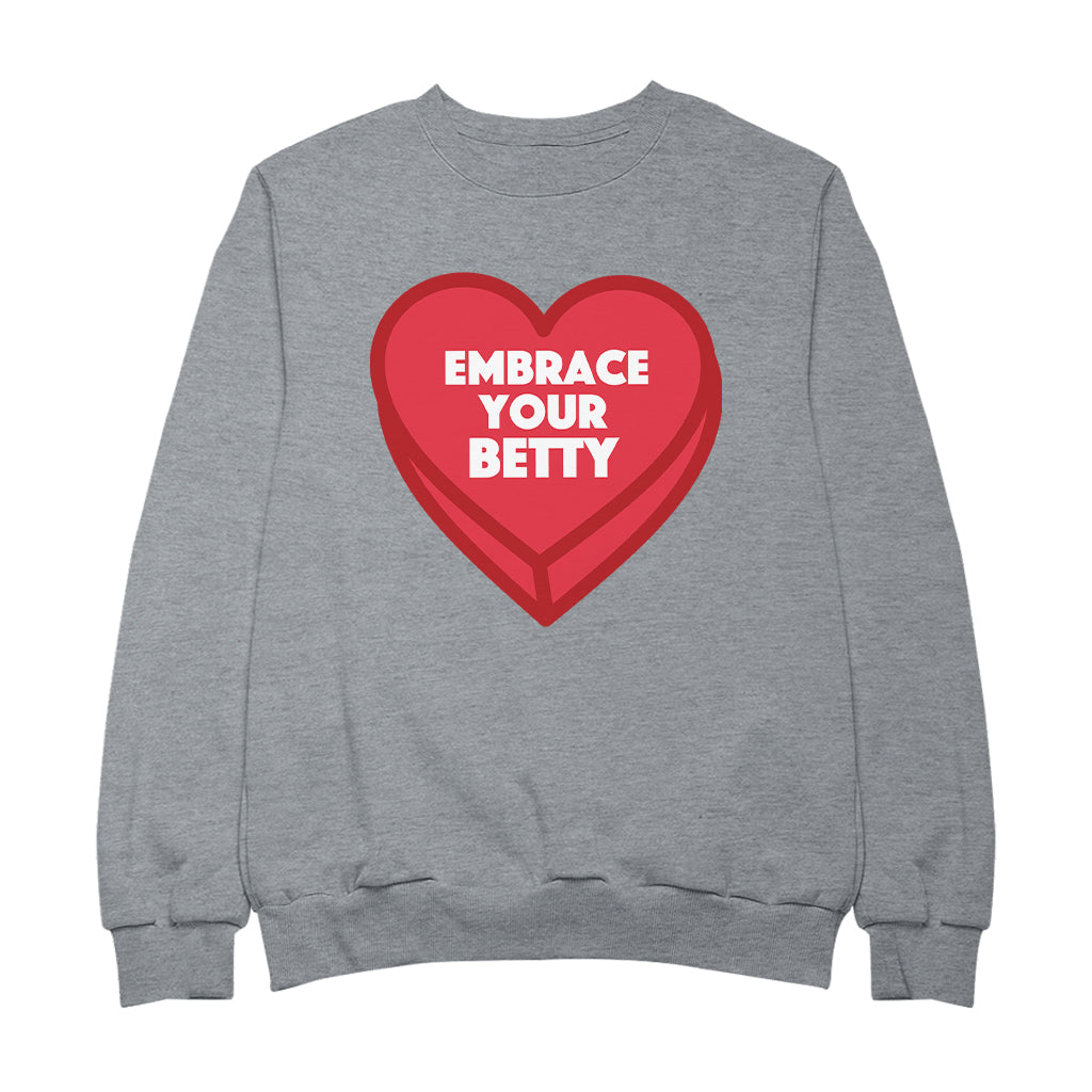 Betty Boop Embrace Your Betty Red Heart Women's Sweatshirt