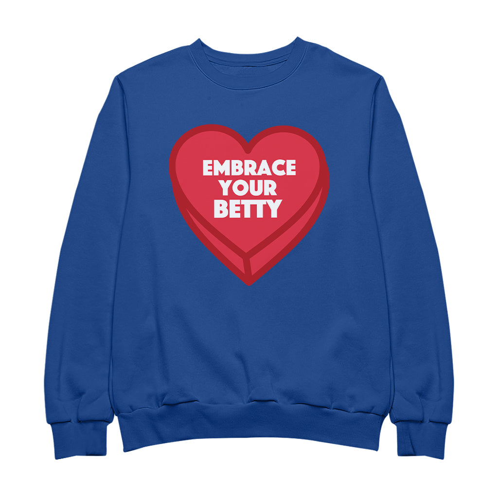 Betty Boop Embrace Your Betty Red Heart Women's Sweatshirt