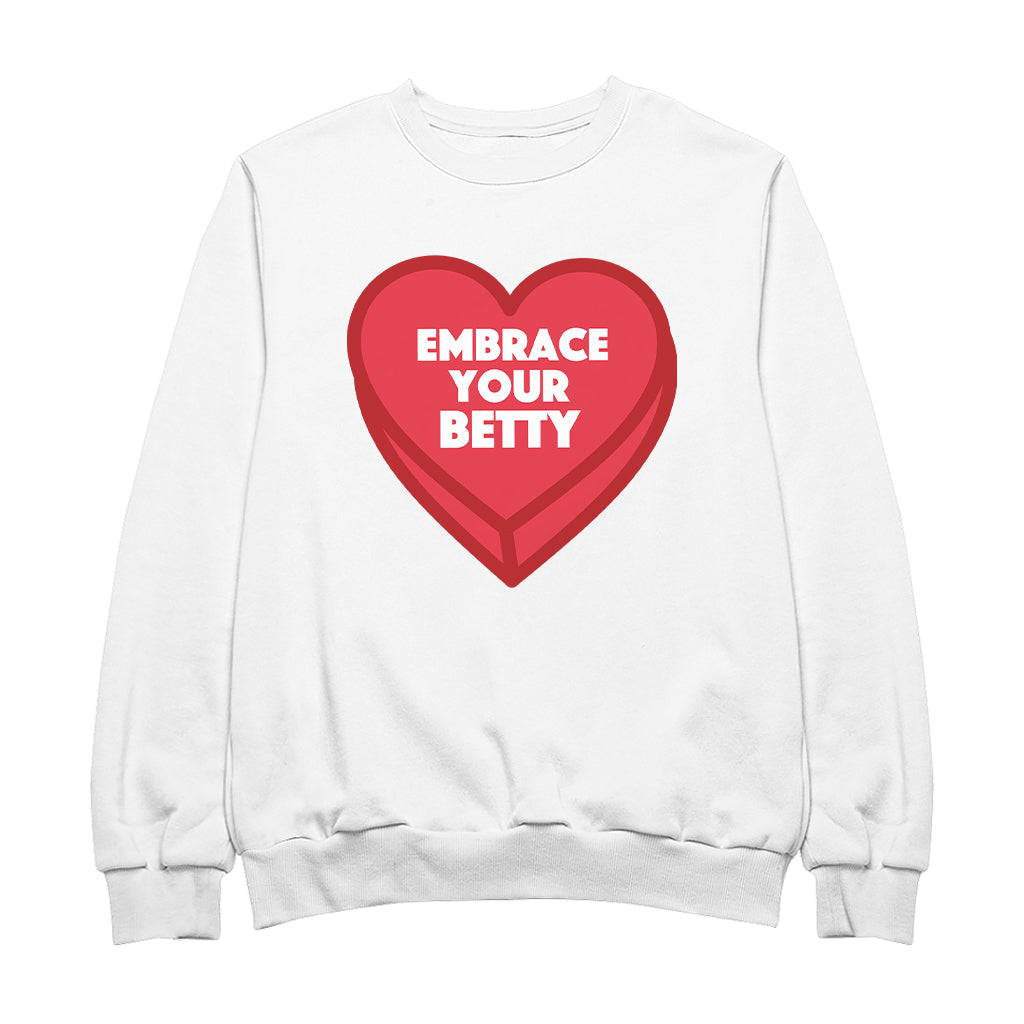 Betty Boop Embrace Your Betty Red Heart Women's Sweatshirt
