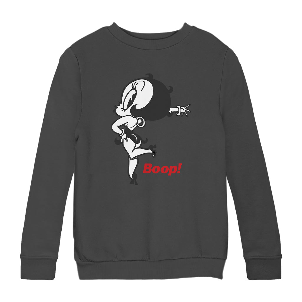 Betty Boop Boop! Leg Kickback Kids Sweatshirt