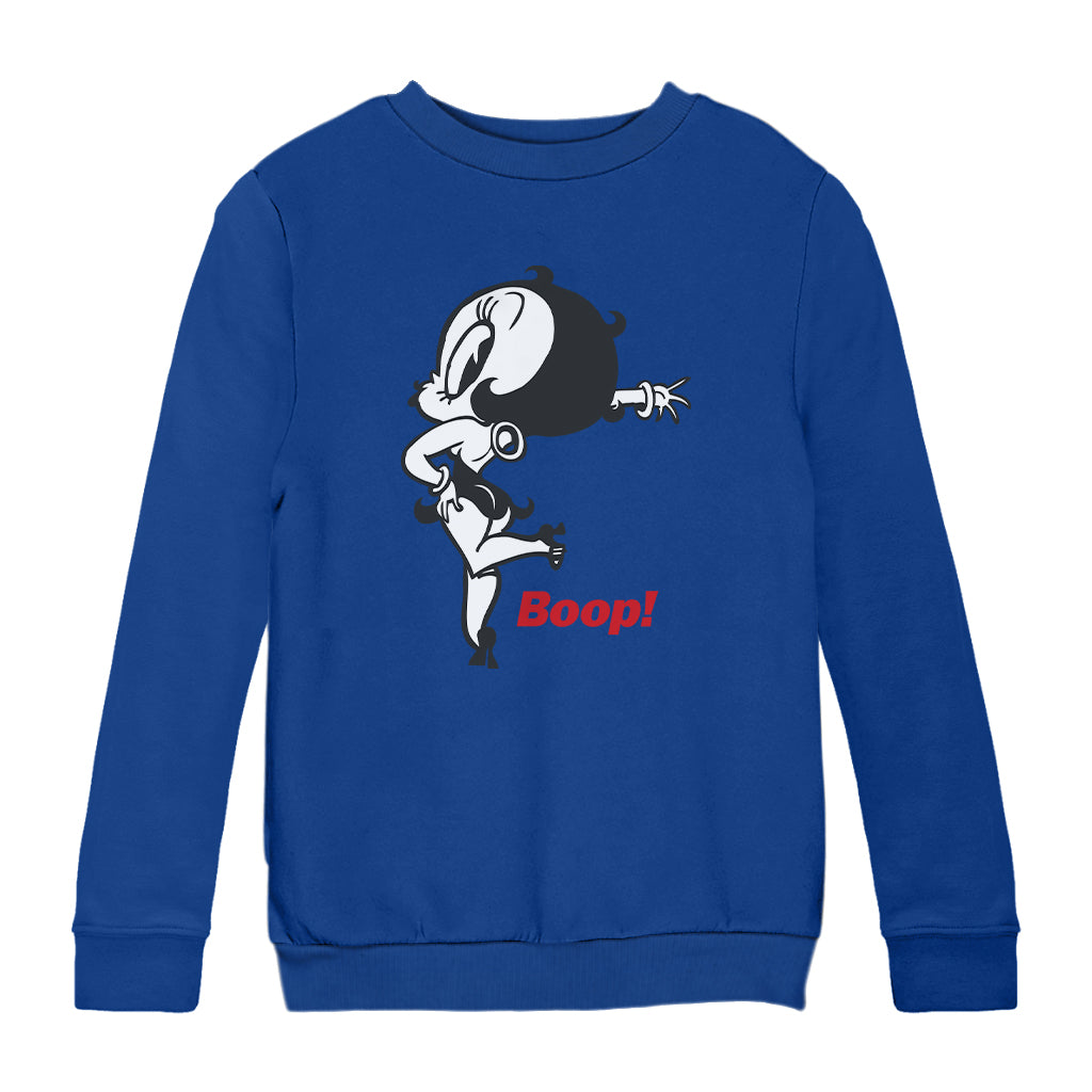 Betty Boop Boop! Leg Kickback Kids Sweatshirt