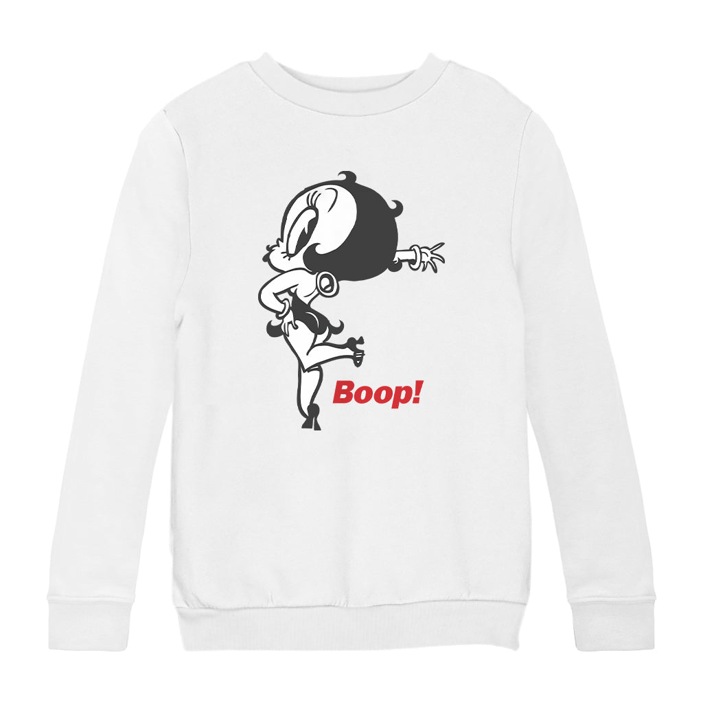 Betty Boop Boop! Leg Kickback Kids Sweatshirt