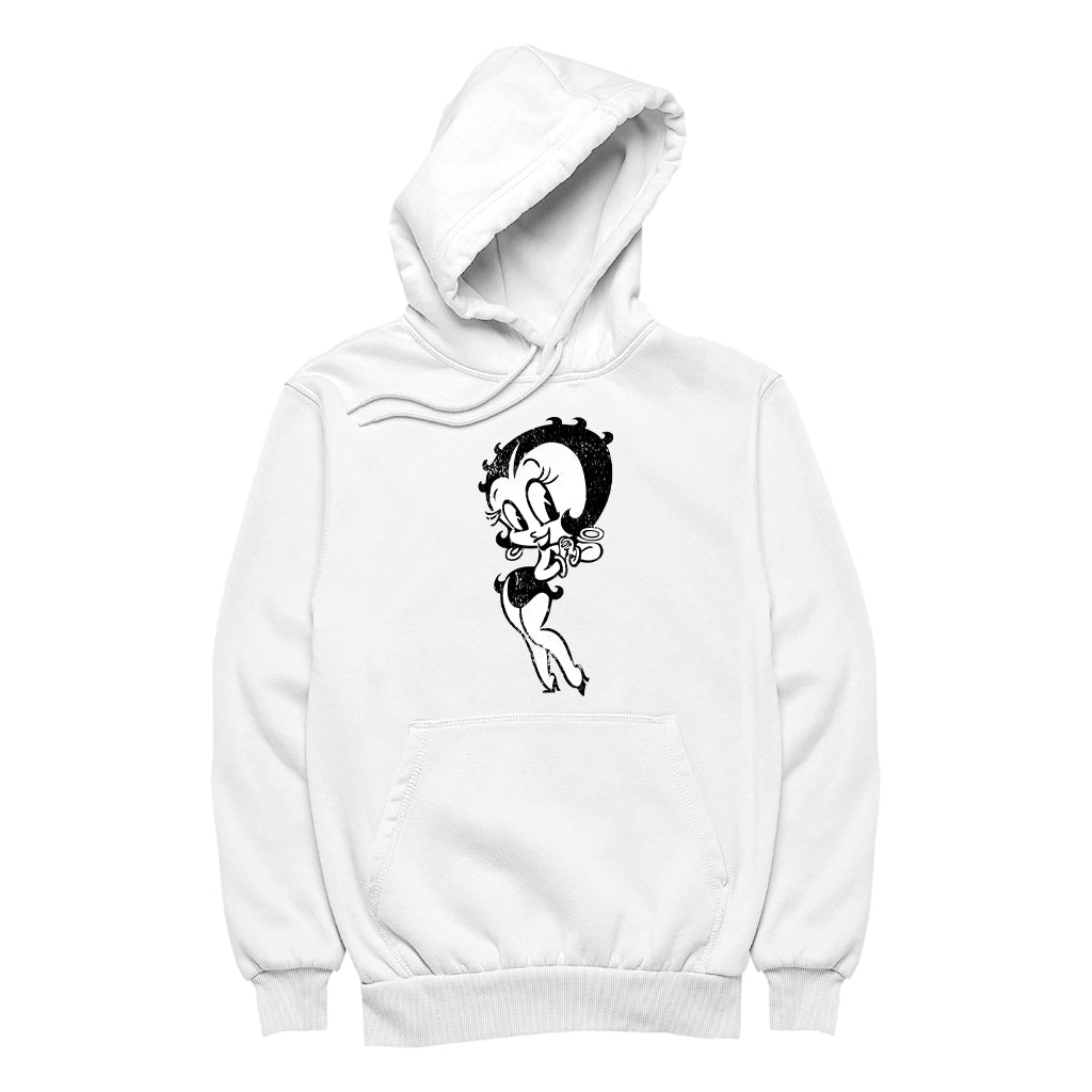 Betty Boop Hands Together Smiling Men's Hooded Sweatshirt