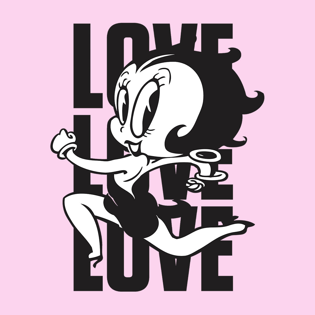 Betty Boop Running Love Love Love Men's Sweatshirt