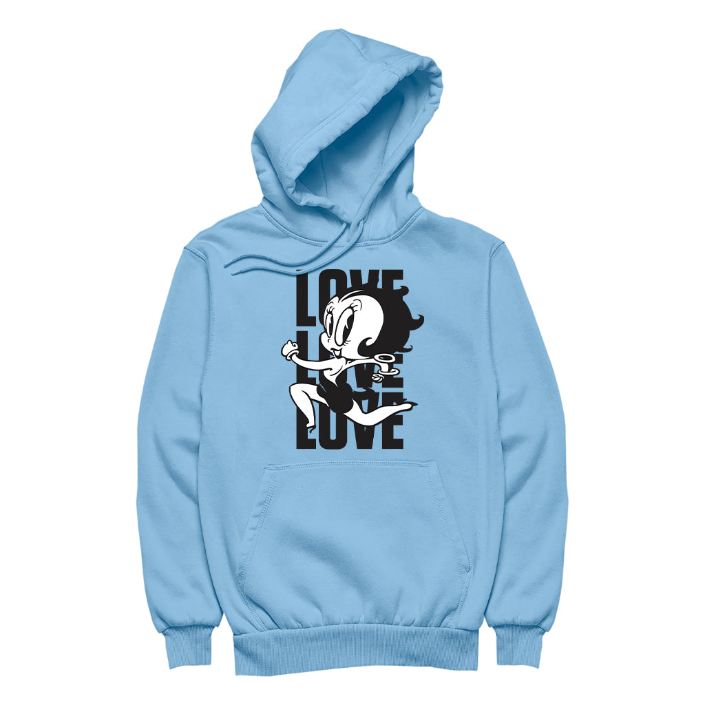 Betty Boop Running Love Love Love Men's Hooded Sweatshirt