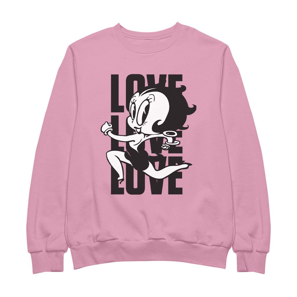 Betty Boop Running Love Love Love Men's Sweatshirt