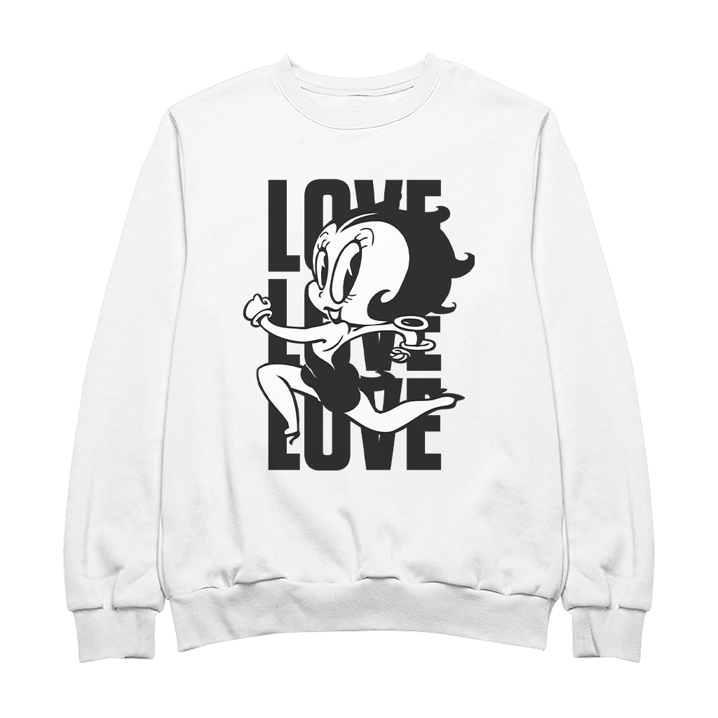 Betty Boop Running Love Love Love Men's Sweatshirt