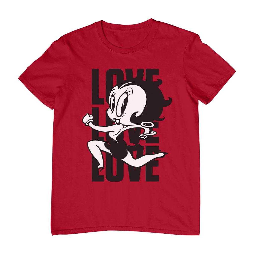 Betty Boop Running Love Love Love Men's T-Shirt