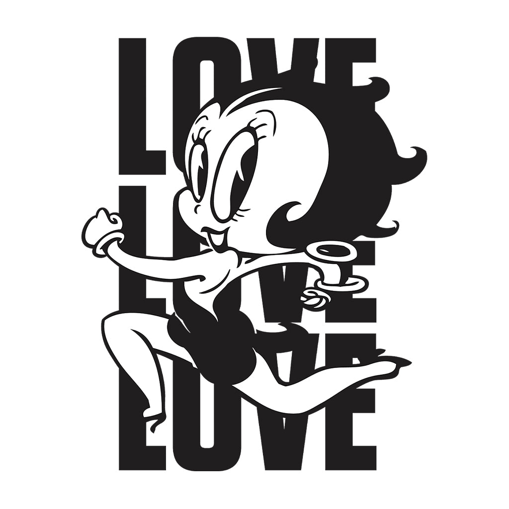 Betty Boop Running Love Love Love Men's Sweatshirt