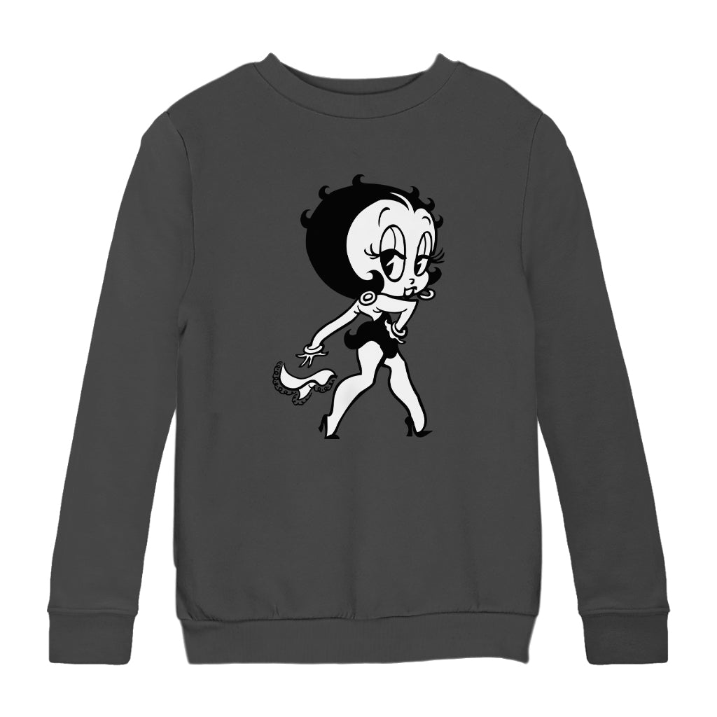 Betty Boop Handkerchief Drop Kids Sweatshirt