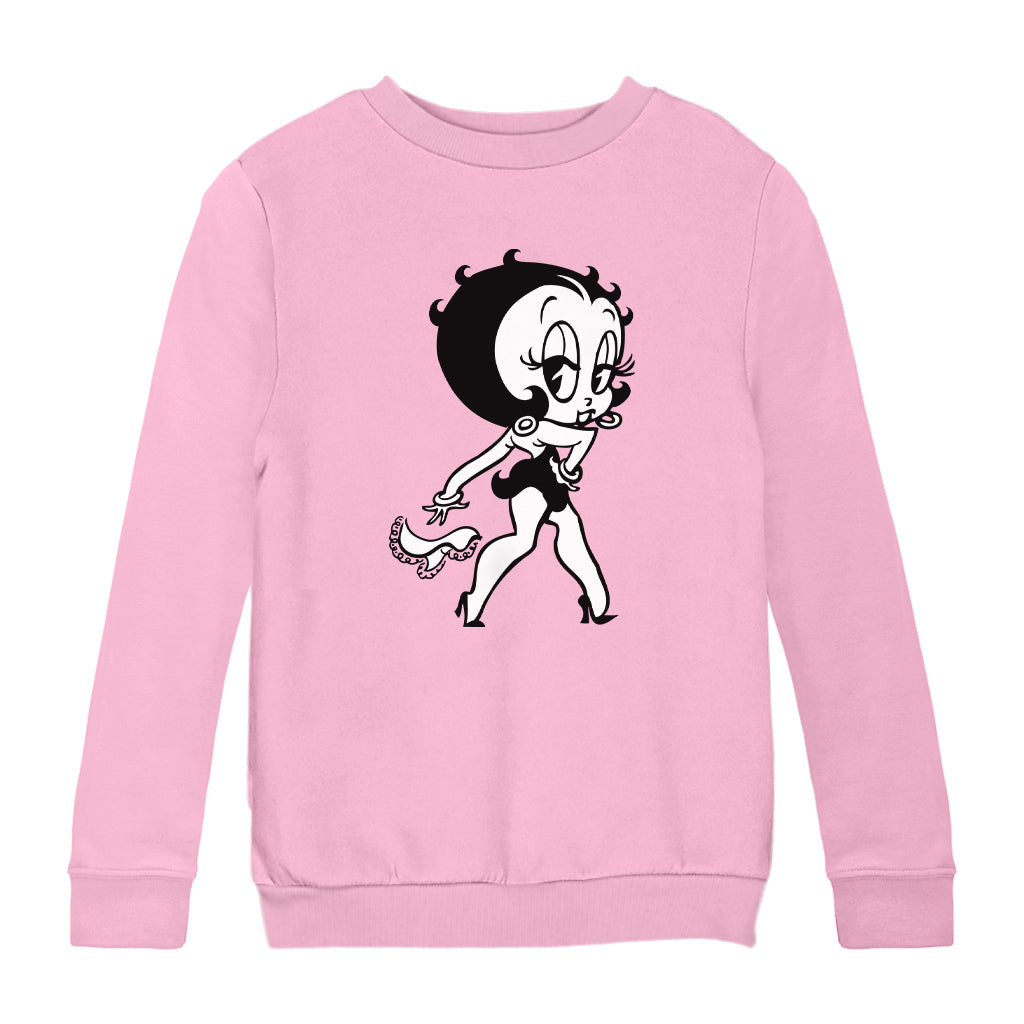 Betty Boop Handkerchief Drop Kids Sweatshirt