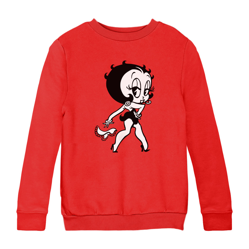 Betty Boop Handkerchief Drop Kids Sweatshirt