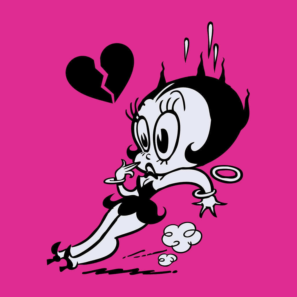 Betty Boop Heart Broken Skid Men's Hooded Sweatshirt