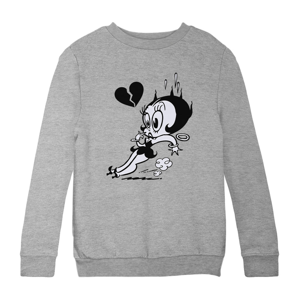 Betty Boop Heart Broken Skid Kids Sweatshirt