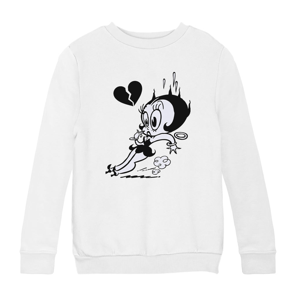 Betty Boop Heart Broken Skid Kids Sweatshirt