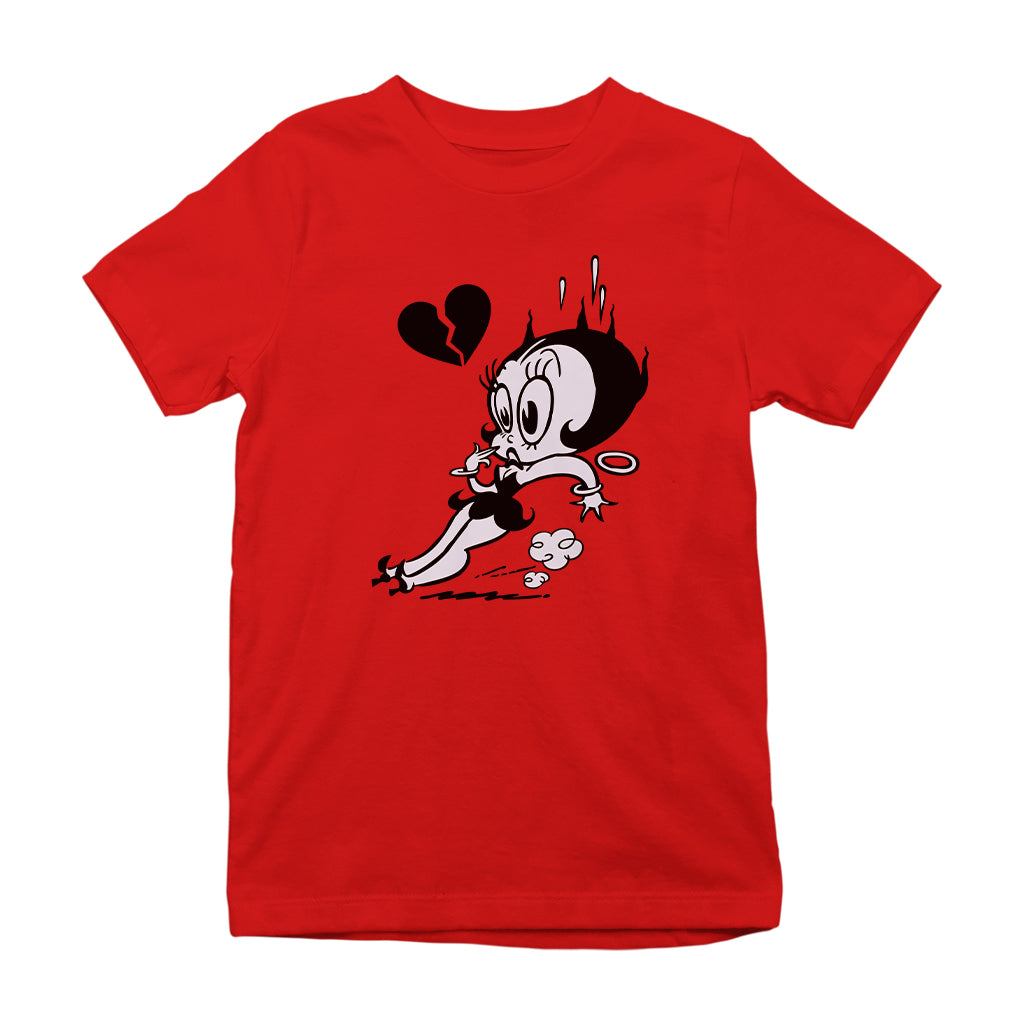 Betty Boop Heart Broken Skid Kids T-Shirt