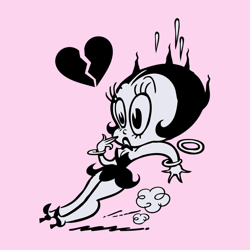 Betty Boop Heart Broken Skid Men's Sweatshirt