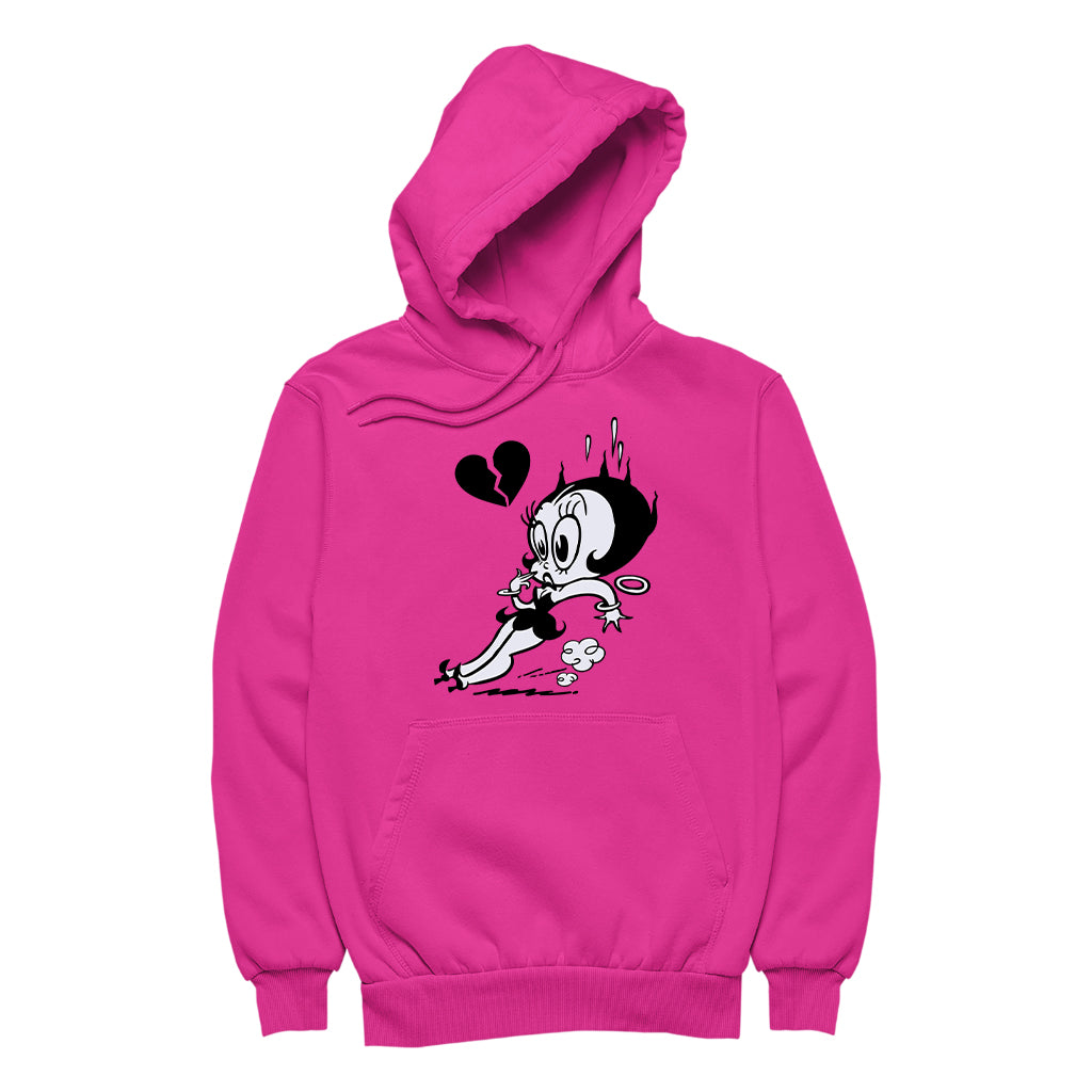 Betty Boop Heart Broken Skid Men's Hooded Sweatshirt