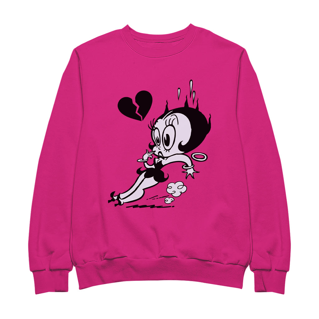 Betty Boop Heart Broken Skid Men's Sweatshirt