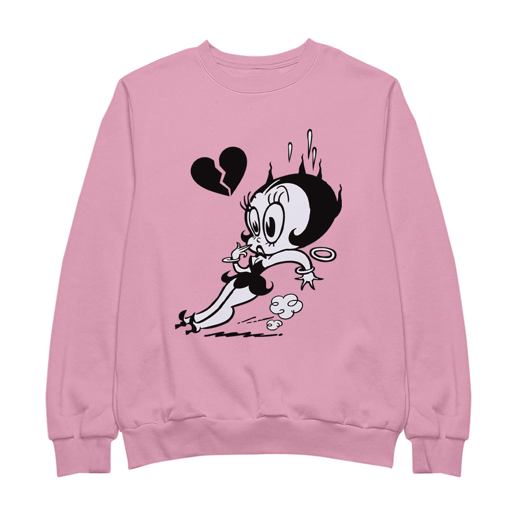Betty Boop Heart Broken Skid Men's Sweatshirt
