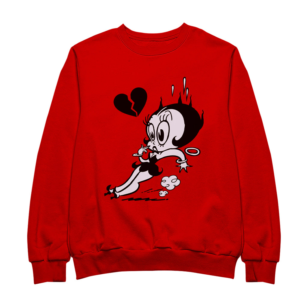 Betty Boop Heart Broken Skid Men's Sweatshirt