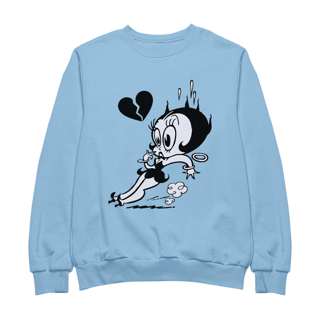 Betty Boop Heart Broken Skid Men's Sweatshirt