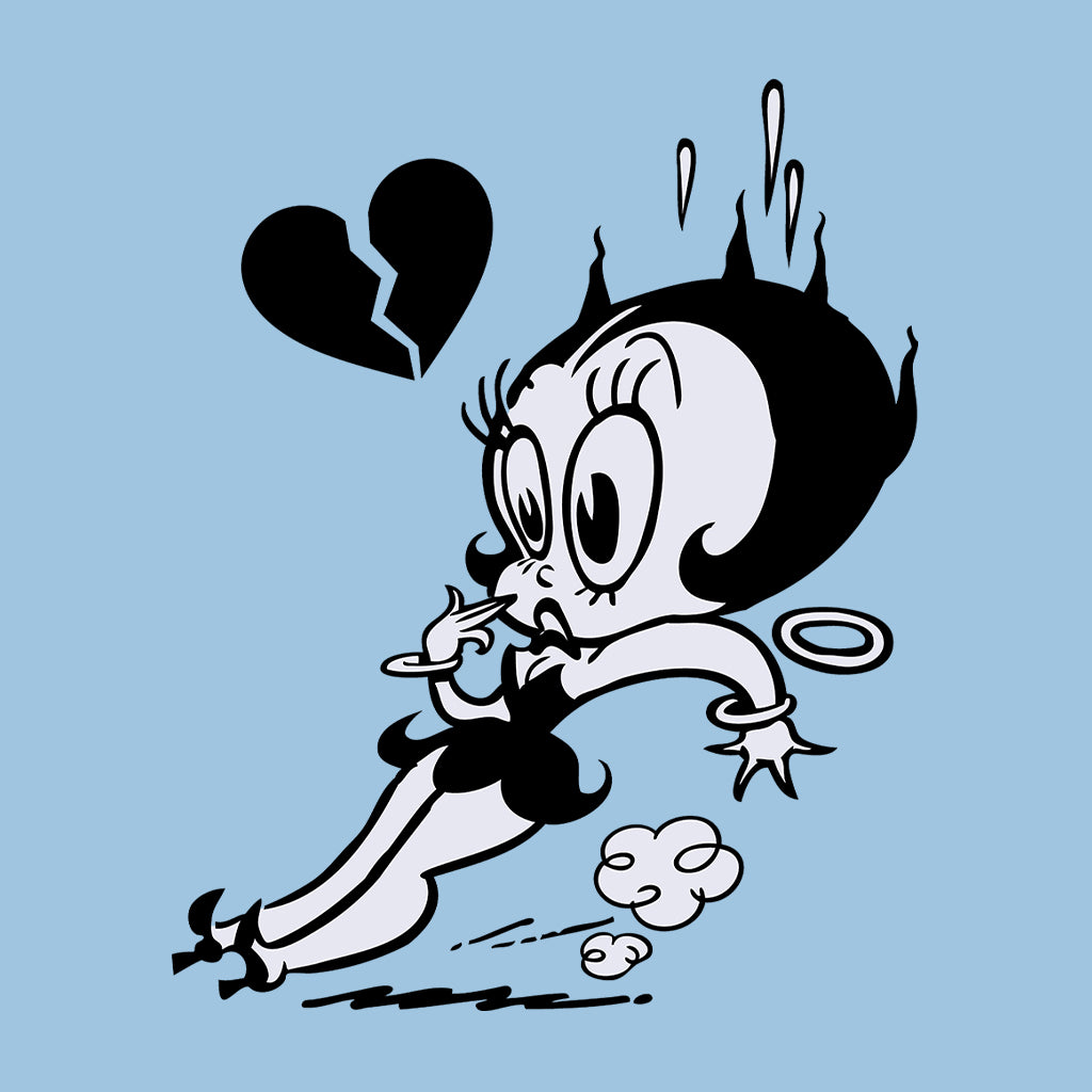 Betty Boop Heart Broken Skid Men's Hooded Sweatshirt