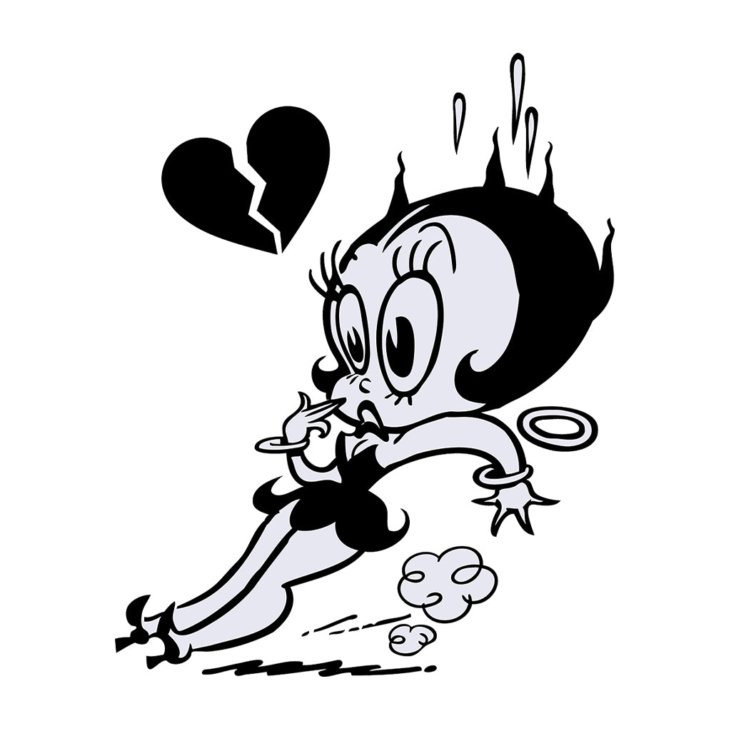 Betty Boop Heart Broken Skid Men's Sweatshirt