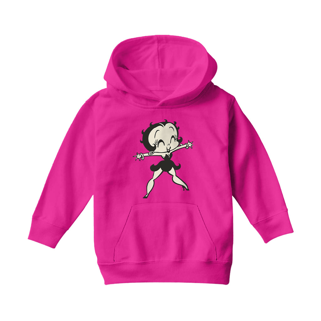 Betty Boop Standing Starfish Kids Hooded Sweatshirt