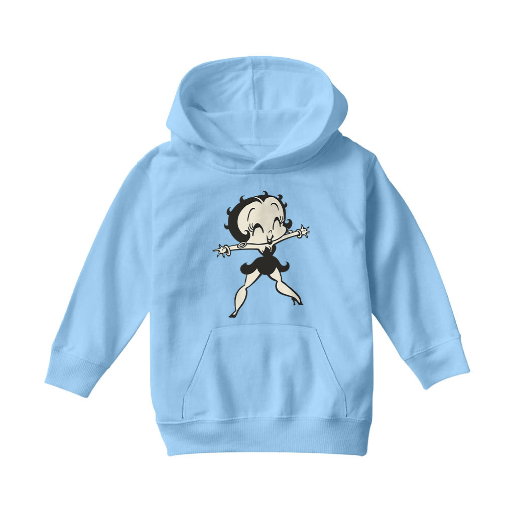 Betty Boop Standing Starfish Kids Hooded Sweatshirt