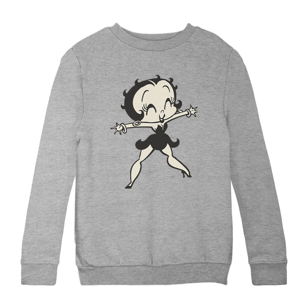 Betty Boop Standing Starfish Kids Sweatshirt