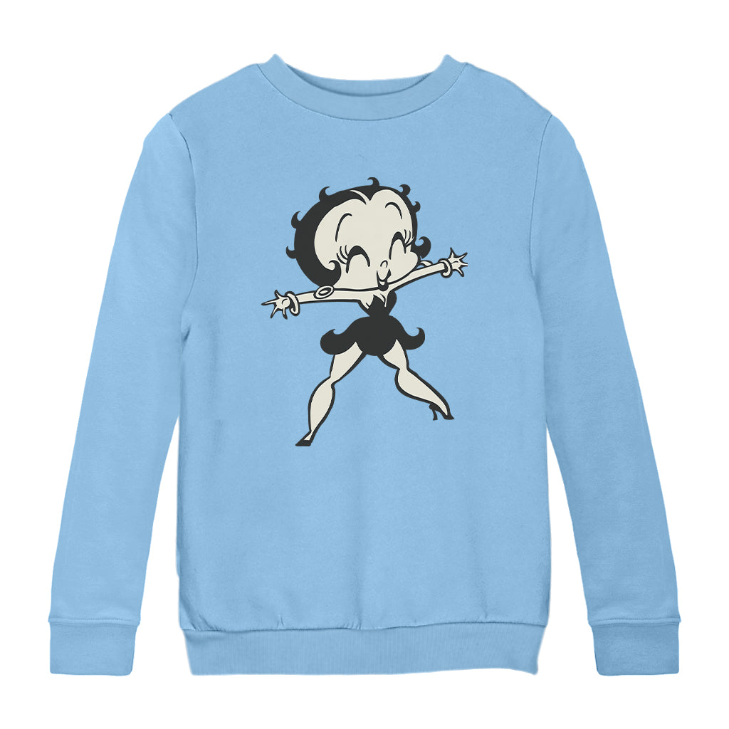 Betty Boop Standing Starfish Kids Sweatshirt