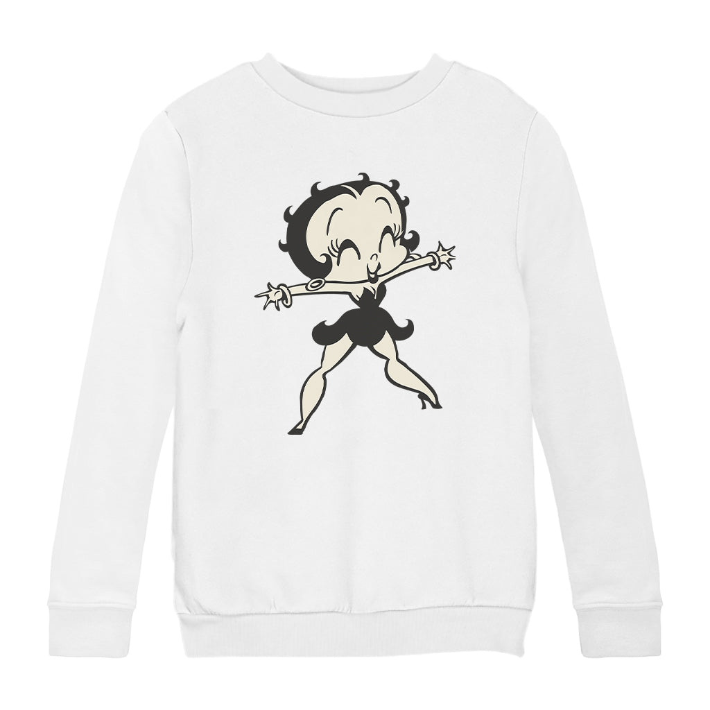 Betty Boop Standing Starfish Kids Sweatshirt