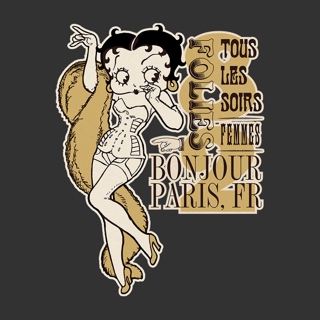 Betty Boop Bonjour Paris, FR Men's Hooded Sweatshirt