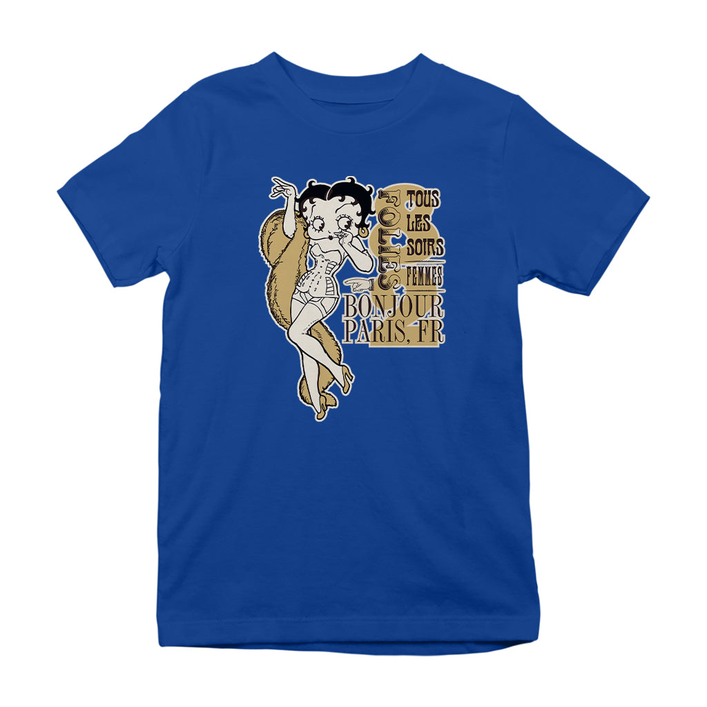 Betty Boop Bonjour Paris, FR Kids T-Shirt